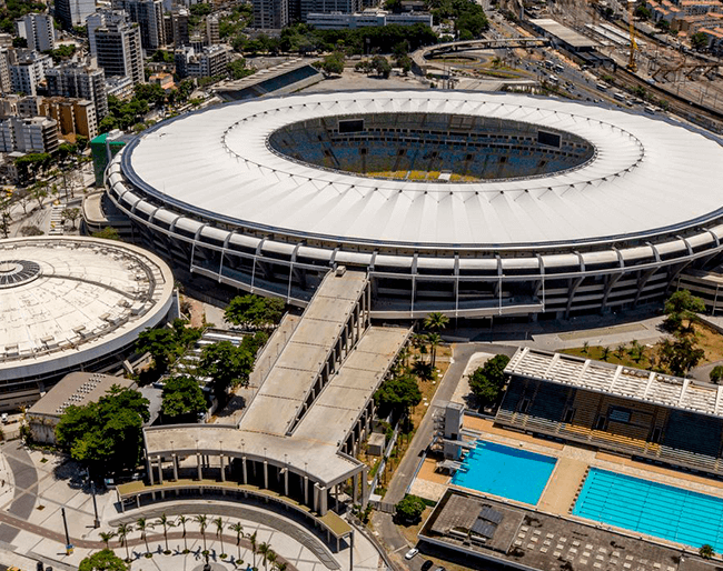 Estadio de Futebol Maracanã no Rio de Janeiro